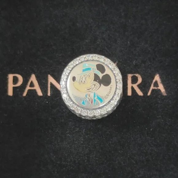 Pandora Disney Riviera Resort Button Charm S925 Silver for Bracelet Pendant - Picture 2 of 7